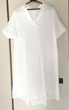 GU 半袖　シャツワンピース　白　Sサイズ　ホワイト