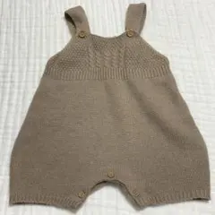 70・75・80★テータテート ベビー ニット サロペット ロンパース ブラウン