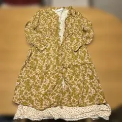 ZARA kidsさらっと素材のコンビネーション花柄ワンピース 140