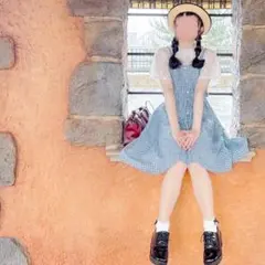 ワンピース ノースリーブ グリーン 緑 チェック キャミソール