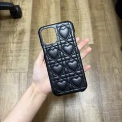 iPhone12 Pro Max ブラックハートキルティングハードケース 未使用