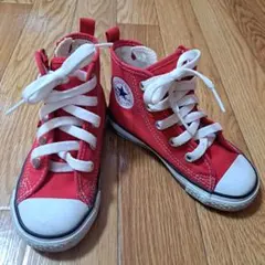 【美品】コンバースオールスター ハイカットスニーカー 赤 16cm