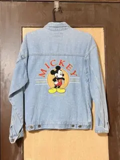 [訳あり]ミッキーマウス 刺繍 デニムジャケット