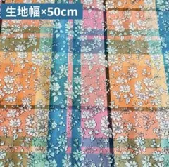 リバティ　生地　ハギレ　マドラスチェック　カペル　生地幅×50cm No.2