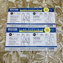 ワールド ファミリーセール 招待券 2枚のサムネイル