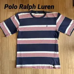 【希少】90s Polo Ralph Luren ポロボーダーTシャツ　刺繍　L