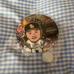 若鷹ガチャ　リーグ優勝ver. 前田純選手　缶バッチ