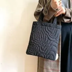 レイジースーザン トートバッグ ヘリンボーンニット ポーチセット 