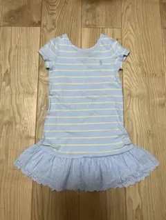 ラルフローレン ボーダー　ストライプ　ワンピース　刺繍　130