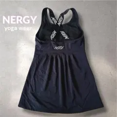 NERGY ヨガウェア ブラトップ ブラック ロゴ M 吸水速乾