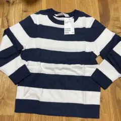 H&M 長袖カットソー ネイビーとホワイト 110/115