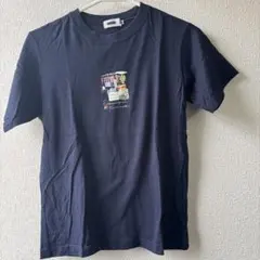 ネイビー Mサイズ プリント Tシャツ