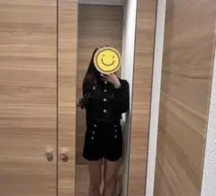 Shein ブラック テクスチャードセットアップ