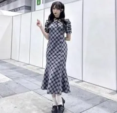 evelyn チェックカットOP