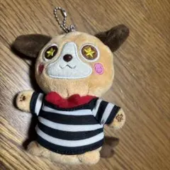 未使用、あほの坂田、犬のストライプシャツぬいぐるみ
