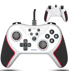 Elnicec Switch コントローラー 有線 (ブラック/ホワイト)