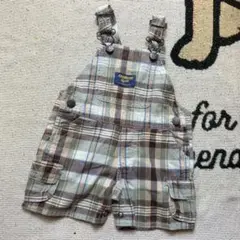 《 oshkosh 》 ベビー服　3M オーバーオール　チェック