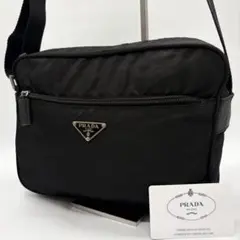 良品✨ プラダ ナイロン カメラバッグ ショルダーバッグ 三角ロゴ 黒 斜め掛け