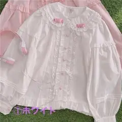 春にぴったり♪ゆったりキャンディモチーフ丸襟トップス