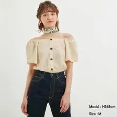 #値下げ！【GU】レディーストップス　オフショルダーT  Mサイズ