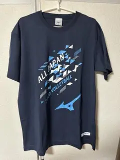 Mizuno ALL JAPAN VOLLEYBALL シャツ ネイビー