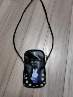 ミッフィー スマホショルダーバッグ ブラック
