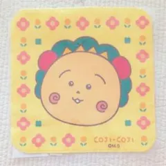コジコジ ハンカチb きいろ おかお ハンドタオル ミニタオル