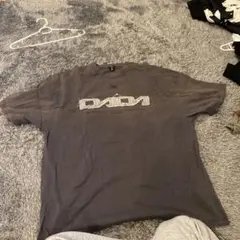 ダークグレー XL Tシャツ ロゴ入り　y2k