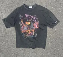 ブラック グラフィックプリント Tシャツ