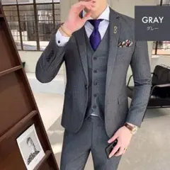 スーツグレーストライプl