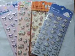 ぷくっとシール 4枚セット Kuromi Hello Kitty