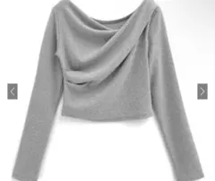 GRL グレイル ドレープカシュクールトップス dk1362 グレー