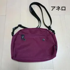 アネロ　ショルダーバッグ　ワインレッド　ポーチ