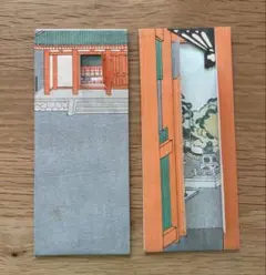 絵封筒　レトロ　京都　京極　さくら井屋　木版 小林かいち 京都さくら井屋木版絵封筒 ｜ 街角に佇む女性 ｜ 木版画