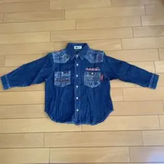 デニム長袖シャツ　ダンガリー　110cm