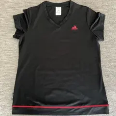 adidas アディダス Tシャツ 黒 レディース Lのサムネイル