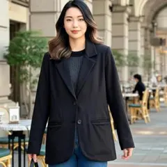 トミーヒルフィガー デニム調ジャケット テーラードジャケット ブラック Mサイズ