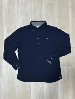 キャロウェイ 長袖ポロシャツ ネイビー 胸ロゴ刺しゅう　サイズM
