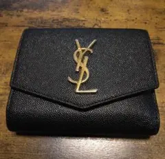 一時値下!!SAINT LAURENT ブラック 二つ折り財布