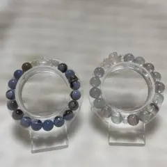 SALE！！天然石ブレス 天眼瑪瑙＆フローライト2本セット①
