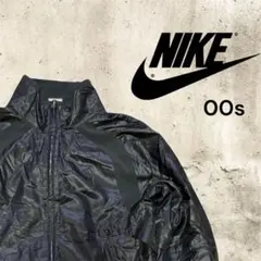 【特殊切替】NIKE 00s ナイロンジャケット 光沢 ドローコード テック