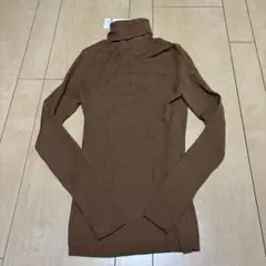 ユニクロ エクストラファインメリノリブタートルネックセーター S