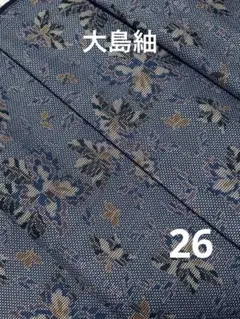 [26） ❣️正絹大島紬　ハギレ‼️3７×３16センチ‼️37×106センチ半幅２枚