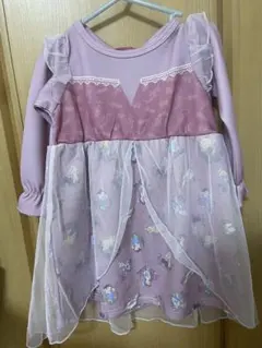 新品未使用 ディズニープリンセス 総柄 ワンピース 90
