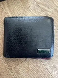 BURBERRY BLACK LABEL 二つ折り財布 黒　バーバリー