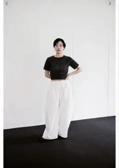 MEER.2025 TUCK WIDE NYLON PANTS(WHT) - メルカリ