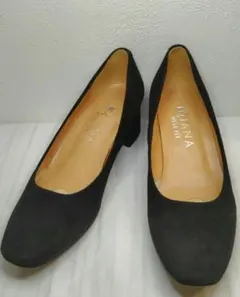 【未使用】ダイアナ 22.5㎝ パンプス 黒 ブラック ウェルフィット スエード