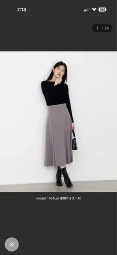 プロポーションボディドレッシング　 オータムフレアスカート