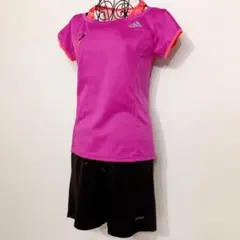上下2点セットアディダストップス&ディスカスハーフパンツ★レディースMダイエットのサムネイル
