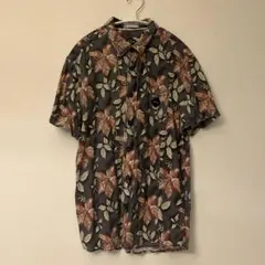 TCSS 半袖シャツ ボタニカル柄 ネイビー系 Sサイズのサムネイル